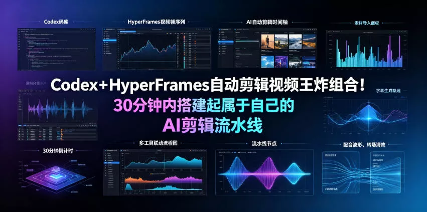 Codex+HyperFrames自动剪辑视频王炸组合!30分钟内搭建起属于自己的AI剪辑流水线(完整版实操教程手册)这是一个演示站这是一个演示站