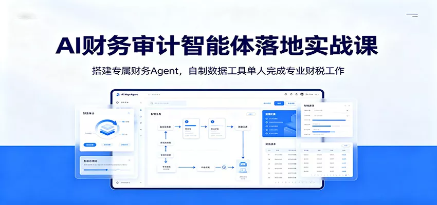 AI财务审计智能体落地实战课：搭建专属财务Agent，自制数据工具单人完成专业财税工作